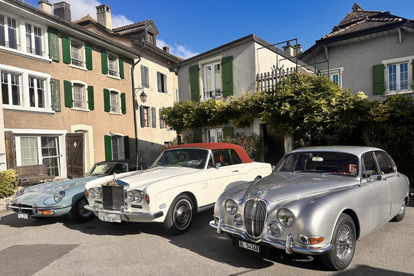 Basler Trio mit E-Type S2, Corniche und Jaguar S - 32. Swiss Classic British Car Meeting St-Prex 2024