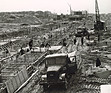 Image: Construction began in 1955 - foundations had to be laid in long slabs due to the boggy subsoil.