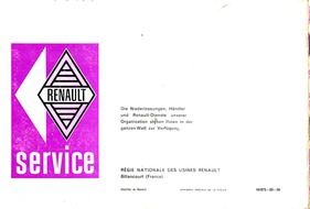 Bedienungsanleitung Renault R4 - Seite 992 (1962)