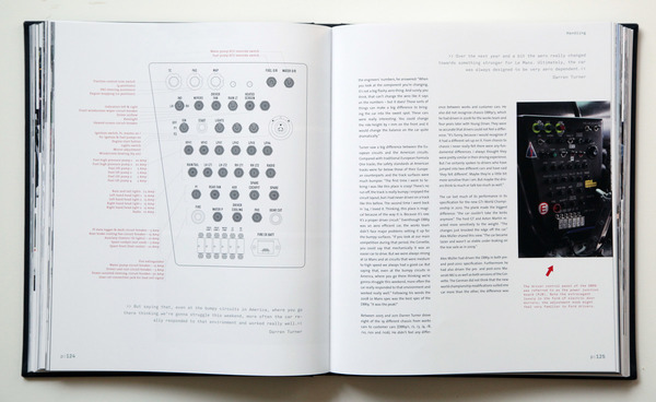 Bedienungseinheit im Cockpit - Buch "DBR9 - The Definite History"