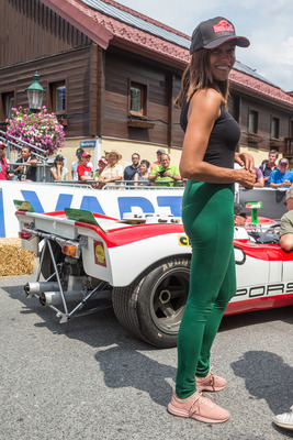 Bei einem solch schönen Heck ist gut Lachen - Ennstal-Classic 2019