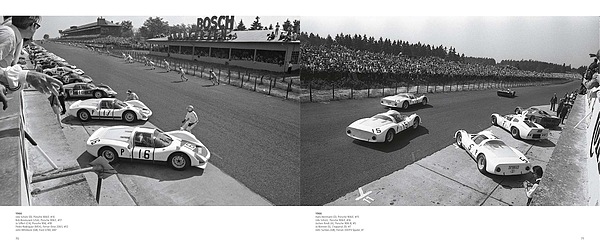 Beispiel-Doppelseite aus dem Buch: Schlegelmilch Sportscar Racing 1962-1973