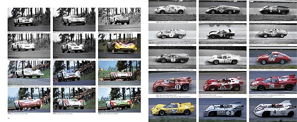 Beispiel-Doppelseite aus dem Buch: Schlegelmilch Sportscar Racing 1962-1973