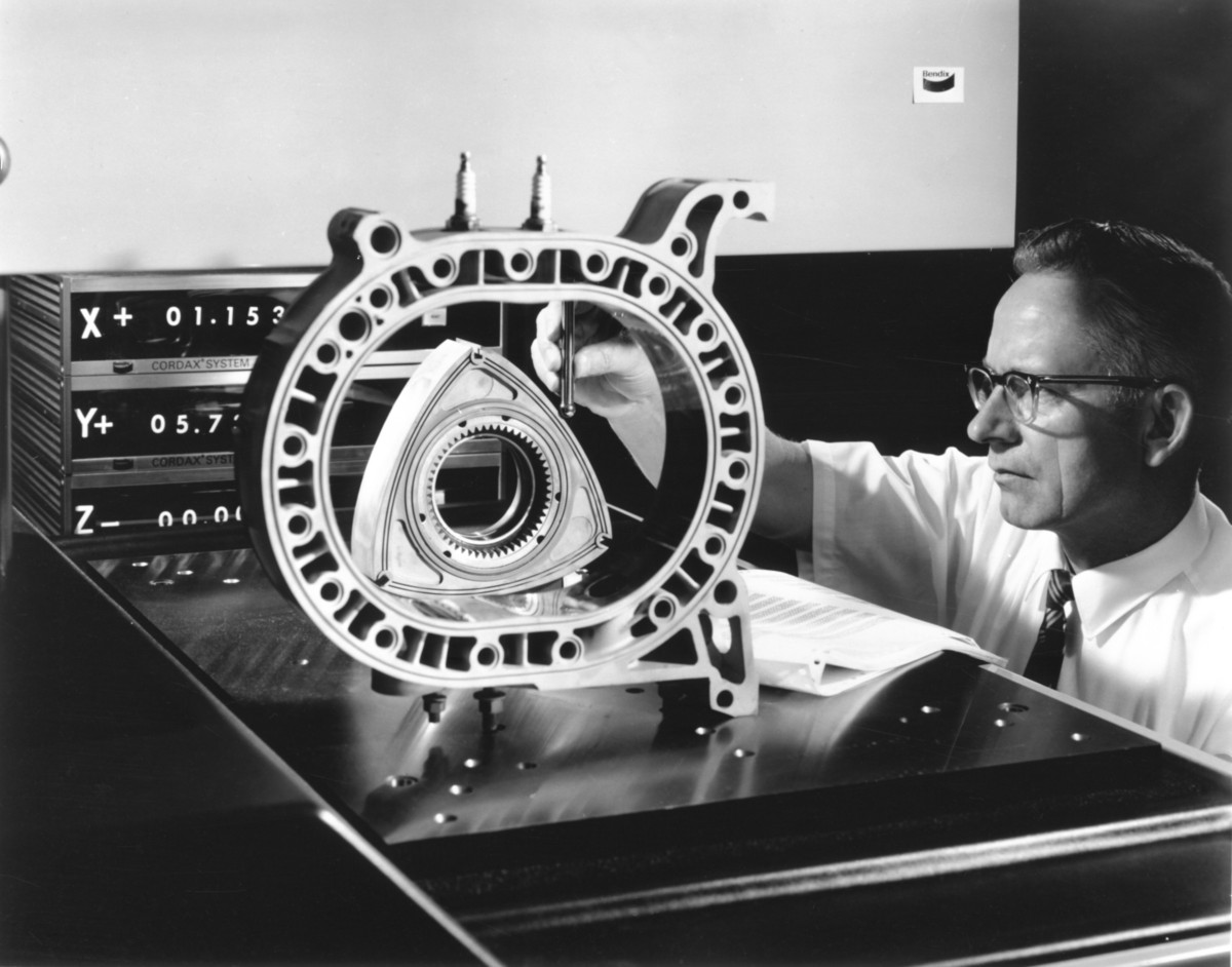 Bendix-Cordax-Messung eines  Wankelmotors