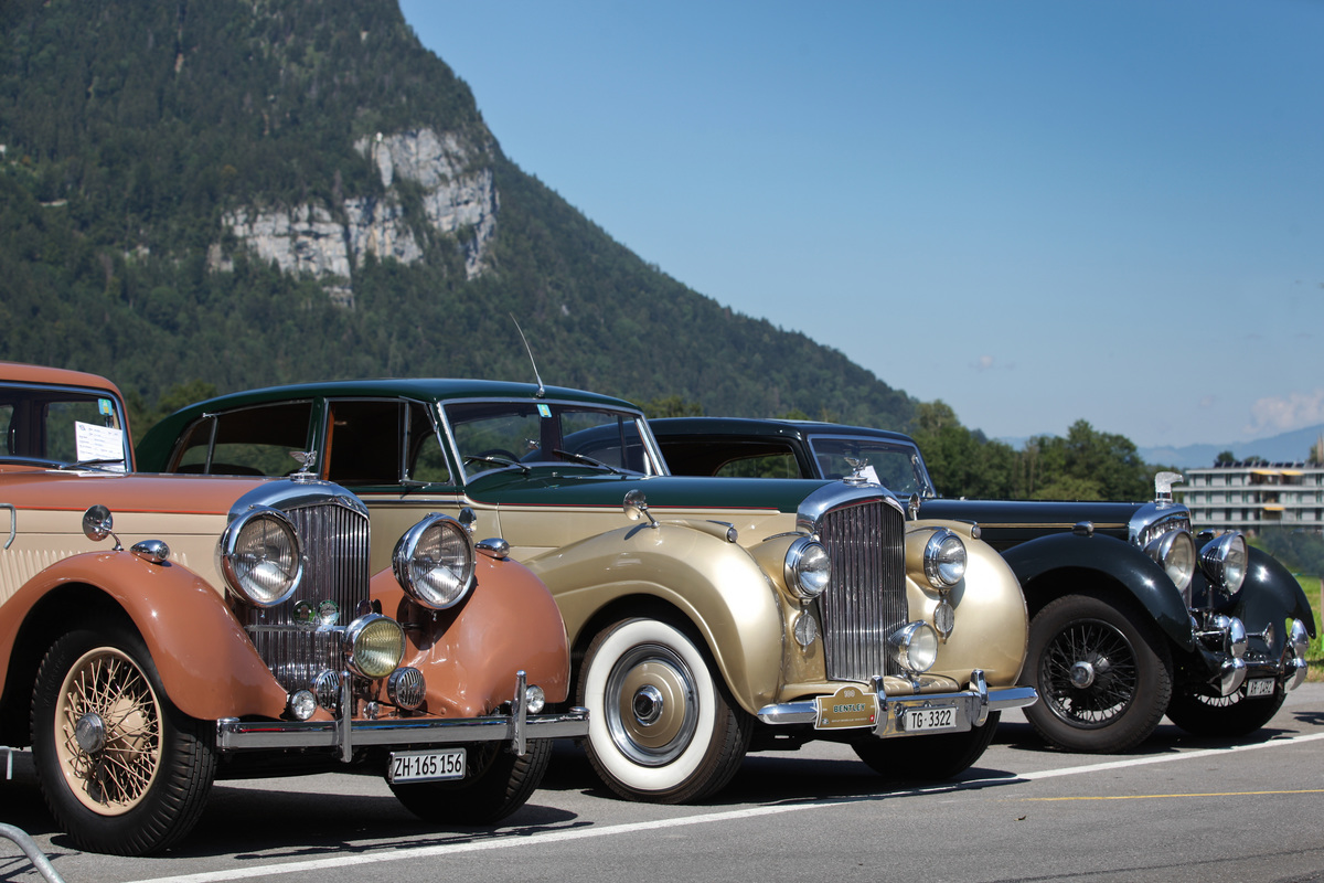 Bentley-Klassiker im Rahmen der Clubpräsenz "100 Jahre Bentley" - British Car Meeting BCM in Mollis 2019