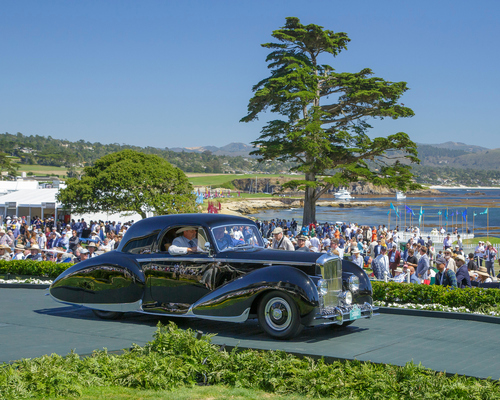 Bentley Mark VI Figoni et Falaschi Grand Touring Coupé (1947) - 3. Rang in der Klasse O-3 beim Pebble Beach Concours d'Elegance 2024