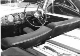 Bentley Mk VI Graber (1953) - Interieur eines Cabriolets auf Mk-IV-Basis, ausgestellt auf dem Genfer Automobilsalon von 1953, gut sichtbar das Massgepäck