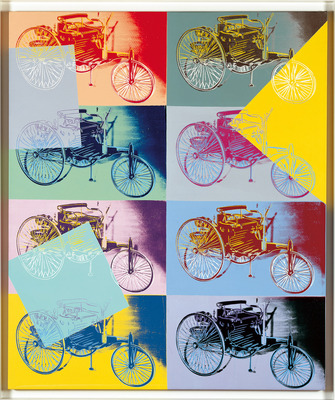 Benz-Patent-Motorwagen (1886) - Andy Warhol.CARS-Ausstellung im MAC ab Oktober 2014