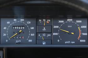 Bertone Cabrio Palinuro (1985) – Für schlechte Kopfrechner: Drehzahlmesser mit ausgeschriebenen 1000er-Angaben