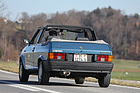 Bertone Cabrio Palinuro (1985) – Serienmässiger Auspuff mit verchromter Ovalblende und überraschend sonorer Aussprache