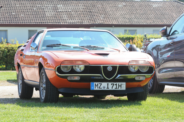 Blick auf den Parpklatz - Alfa Romeo Montreal - Classic-Gala Schwetzingen 2021