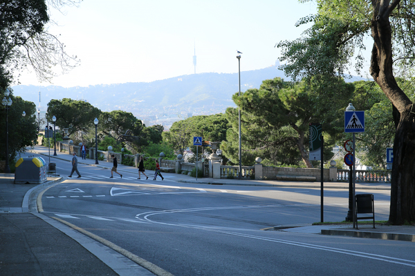 Blick auf die Strassen des ehemaligen F1-Rundkurses von Montjuïc