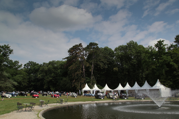 Blick in den Park des Schlosses Coppet - Concours d'Elégance Suisse Coppet 2017
