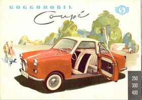 Blick in den Prospekt des Goggomobil Coupé