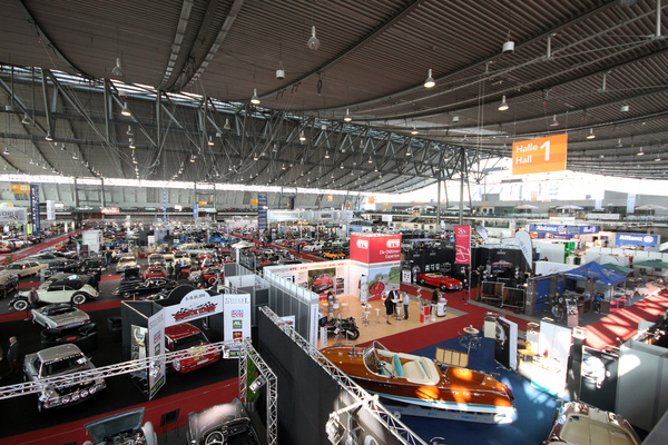 View of Hall 1 with the premium dealers - Retro Classics Stuttgart 2014