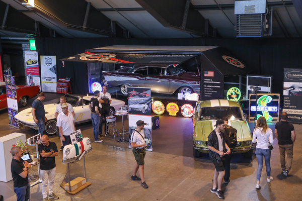 View into the US car hall - Swiss Classic World Lucerne 2023
