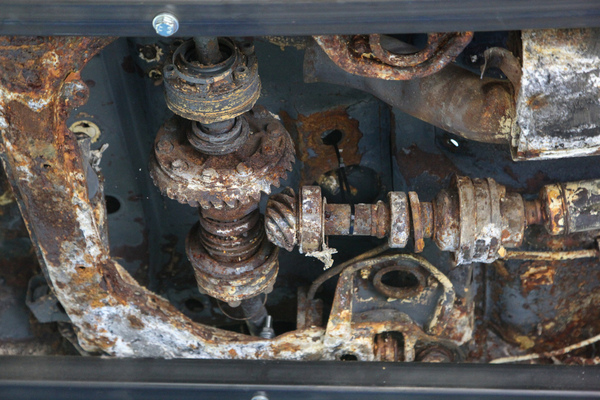 Blick ins Differential, das Gehäuse war beim Brand weggeschmolzen - Swiss Classic World Luzern 2021