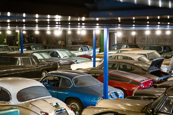 Bild: Blick über die eingestaubte, aber eindrucksvolle Sammlung – Palmen Barnfind Collection