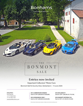 Bonhams Bonmont Versteigerung 2020 - Einladung zur Einlieferung