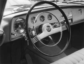 Borgward 2,3 Liter (1959) - Internationale Automobilausstellung (IAA) in Frankfurt 1959 - Lenkrad und Armaturenbrett