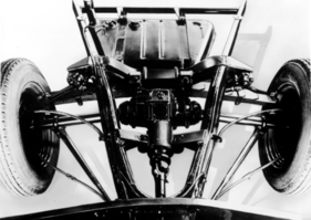 Borgward Hansa 1500 (1950) - Das Hinterachsenaggregat mit hinten gelagertem Benzintank. (1950)