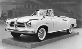 Borgward Isabella Cabriolet (1957) - Internationale Automobilausstellung (IAA) in Frankfurt 1957 - Seite, links-vorne