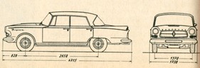 Borgward P 100 (1960) - Abmessungen