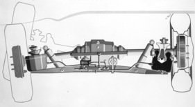 Borgward P 100 (1962) - Funktionsweise der Hinterradaufhängung