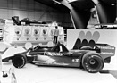 Brabham BT 46B Alfa Romeo (1979) - leider ist der interessante Ventilator, der mehr Anpressdruck ergeben soll, der Wand zugewandt - Genfer Automobilsalon 1979