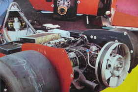 Brabham BT 46B - Heckpartie mit liegendem Wasserkühler auf dem flachen Motor