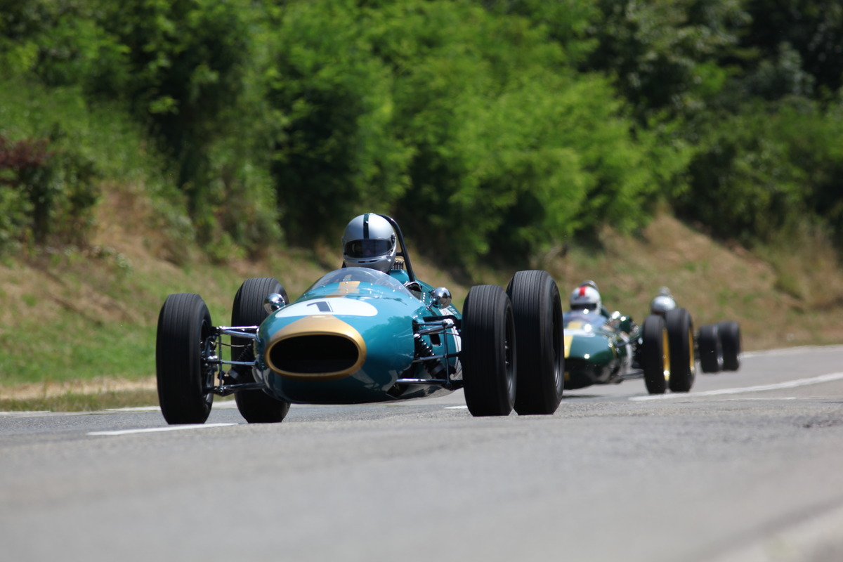 Brabham BT3 Climax V8 (1962) - am Start am Solitude Revival 2013 in der Gruppe D - Grand Prix - Monoposti der Nachkriegszeit