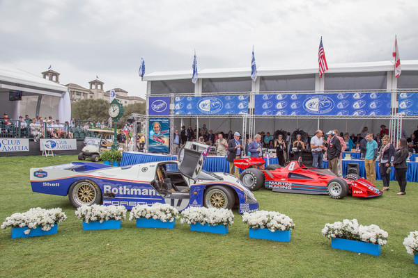 Bild Brabham BT45 und Porsche 962 C, präsentiert von Hans Joachim Stuck - Amelia Island Concours d'Elégance am 13. Màrz 2016