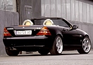 Brabus SLK V8 (1997) – Dezent auch im Abgang: Keine Flügel oder Diffusoren, nur Schriftzüge und der Auspuff verraten die schiere Kraft