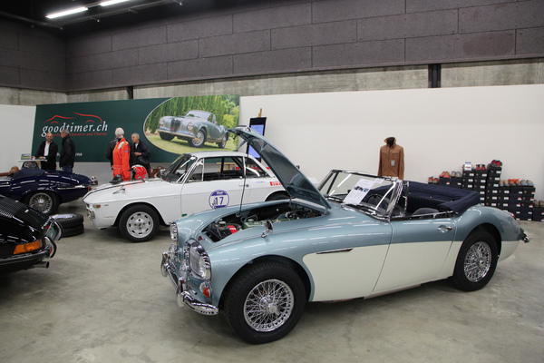 Breites Angebot bei Goodtimer - Austin-Healey, Lancia, Jaguar, Porsche - Oldtimermesse St. Gallen 2018