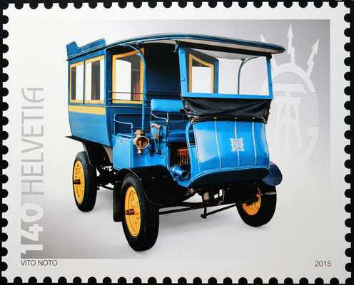 Image: "Tribelhorn" stamp - launch of the four Swiss stamps at the Emil Frey Classic Center