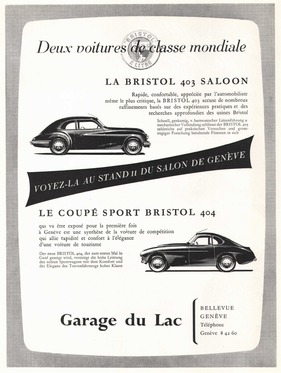 Bristol (1954) - Werbung aus dem Jahre 1954 - franz