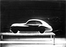 Bristol 401 (1950) - ein Modell absolviert im Windkanal der Bristol Universität Aerodynamiktests, Wachs-Rauch verdeutlicht den Strömungsverlauf