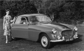 Bristol 407 (1961) - das nun über 250 PS starke Coupé mit Dame