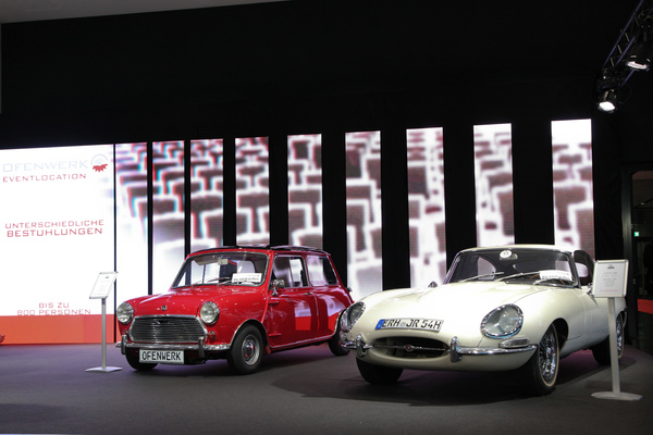 Britische Klassiker aus dem Ofenwerk - Morris Mini Cooper und Jaguar E-Type - Retro Classics Bavaria 2016