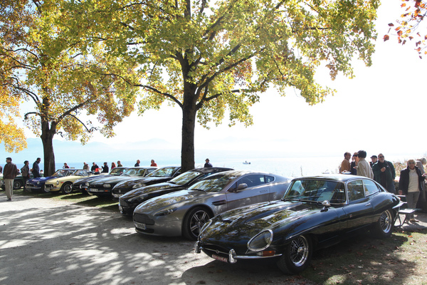 British sports cars from different eras at Lac Leman - Swiss Classic British Car Meeting Morges 2017