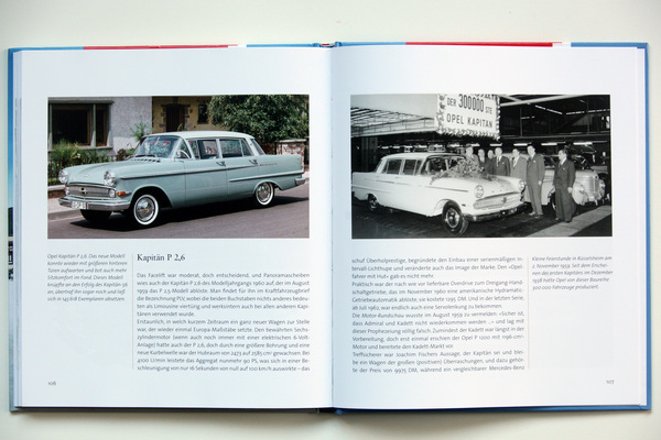 Buch "Luxuswagen der Fünfzigerjahre" - aus dem Kapitel zum Opel Kapitän (P 2,6)
