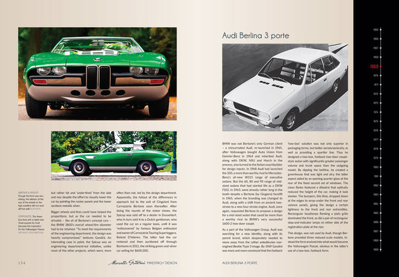 Bild Buch «Marcello Gandini - Maestro of Design» - Audi und BMW zählten in den 60er Jahren zum Kundenkreis von Bertone. Und Gandini bediente sie mit aussergewöhnlichen Entwürfen