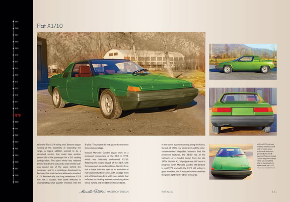 Buch «Marcello Gandini - Maestro of Design» - Mehr im Quaderdesign der 70er Jahre, der X1/10 als Nachfolger des Fiat X 1/9
