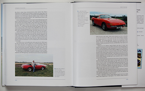 Buch "TVR - A Passion to Succeed - the Martin Lilley Era 1965-1981" - auch die Macher, ihre Erfolge und Misserfolge kommen nicht zu kurz - und, nein, dies ist kein echter Daytona Spider