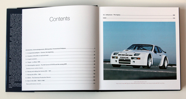 Buch "The Parrera 924 Carrera" - Inhatlsverzeichnis