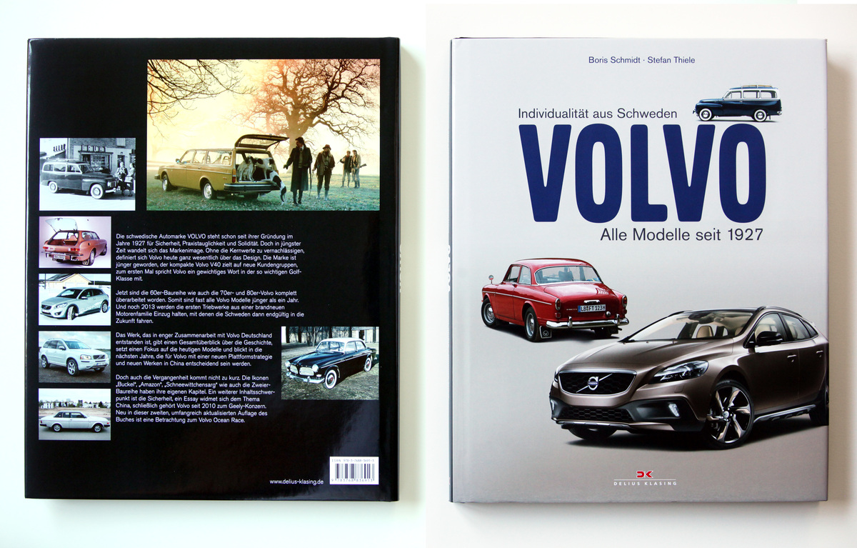 Buch "Volvo - Alle Modelle - Individualität aus Schweden" - Einband hinten und vorne