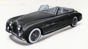 Bugatti 101 Gangloff (1953) - Cabriolet, nun in dunklem Kleid