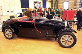 Bugatti 43 (1929) - mit Achtzylinder-Motor und Gangloff-Karosserie, noch nicht fertig restauriert, aber ein Glanzstück in der Gangloff-Sonderschau des SCRs - am OTM Fribourg 2013