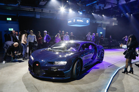 Bugatti Chiron Sport (2020) - an der Broad Arrow Versteigerung im Dolder Grand Hotel im Angebot - auf der "Media Stage" der 38. Auto Zürich 2025