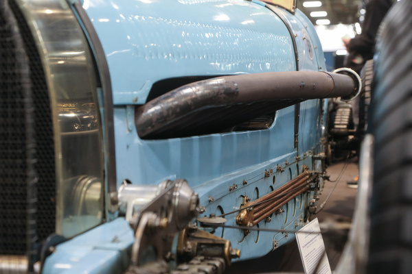 Bugatti Typ 59 Grand Prix (1934) - filigrane Details am Rennwagen, bei Lukas Hüni - Rétromobile Paris 2024
